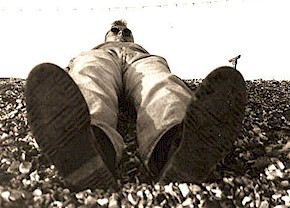 S/W - Foto von Kim aufgenommen worden, am Strand von Portsmouth, GB
